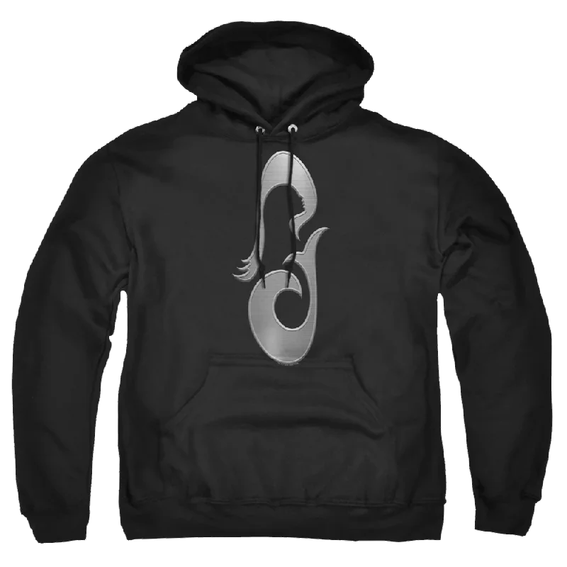 trendy zip-up hoodieStar Trek Picard La Sirena Metal Icon - Pullover Hoodie