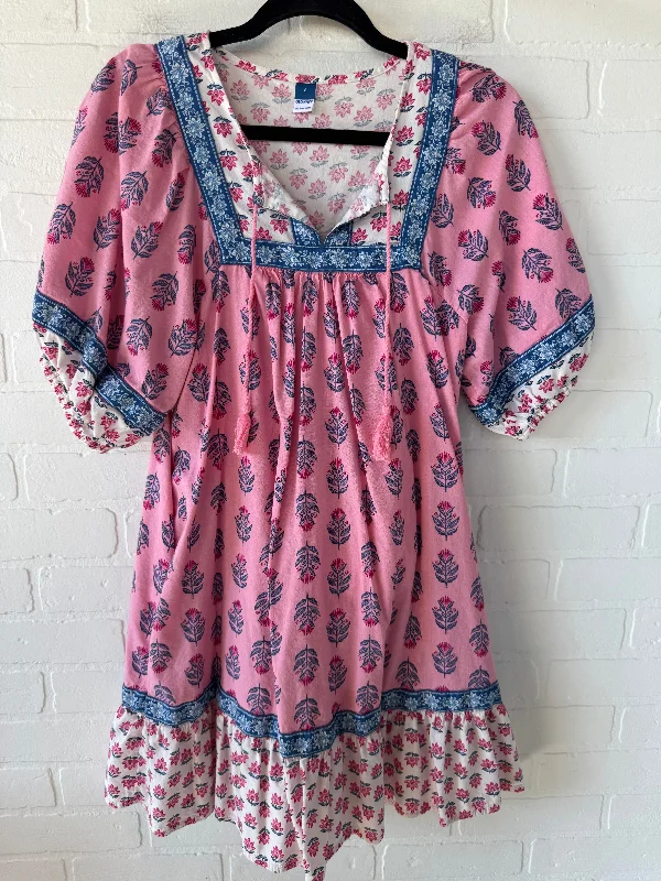 v-neck dressDress Casual Short By Old Navy In Blue & Pink, Size: S