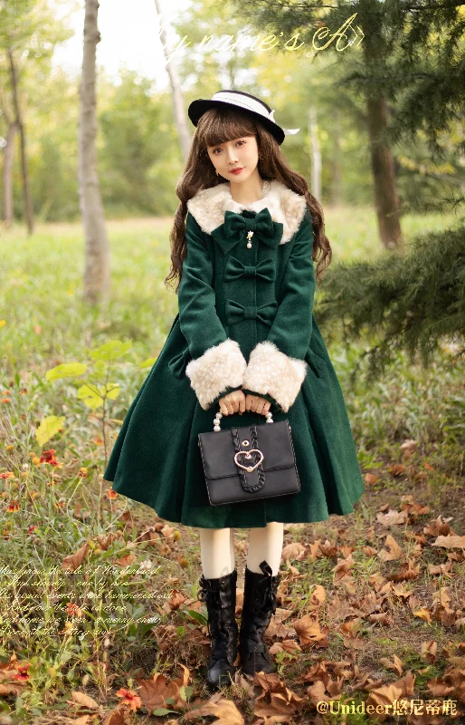 stylish raincoat(Buyforme)Unideer~Casual Lolita Winter Wool Down Coat Multicolors