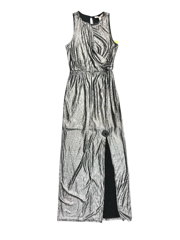 stylish dressDress Party Long By Forever 21 In Silver, Size: 4