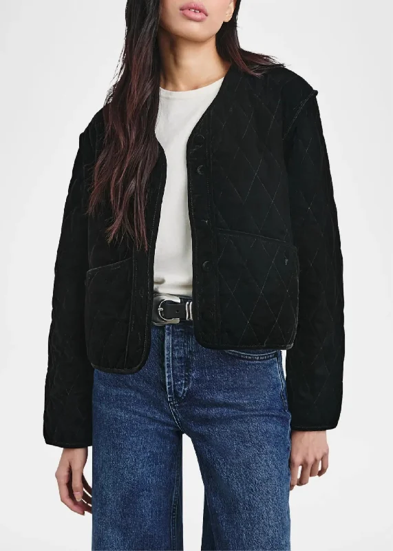 Kiko Jacket In Black Velvet