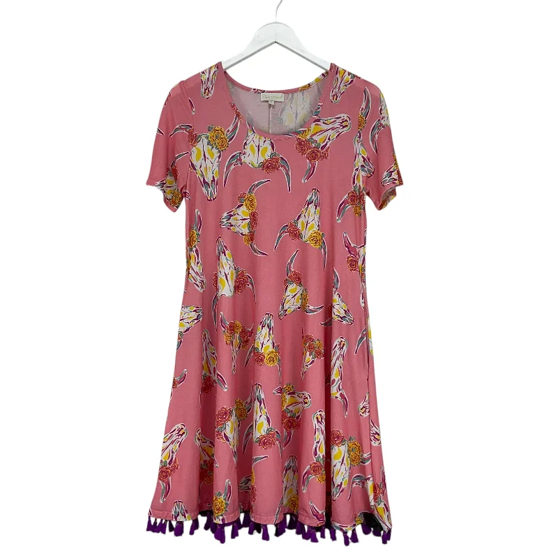 form-fitting dressDress Casual Short By Simply Southern In Pink, Size: S