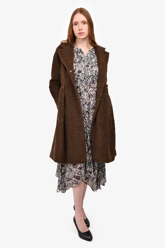 stylish blazer coatMax Mara Studio Brown Alpaca/Wool Coat Size 6 US