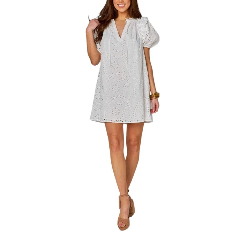 printed dressBuddylove - Kelly Eyelet Dress