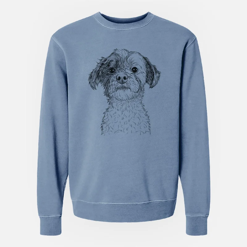 urban activewear hoodieBare Louise the Havanese - Unisex Pigment Dyed Crew Sweatshirt