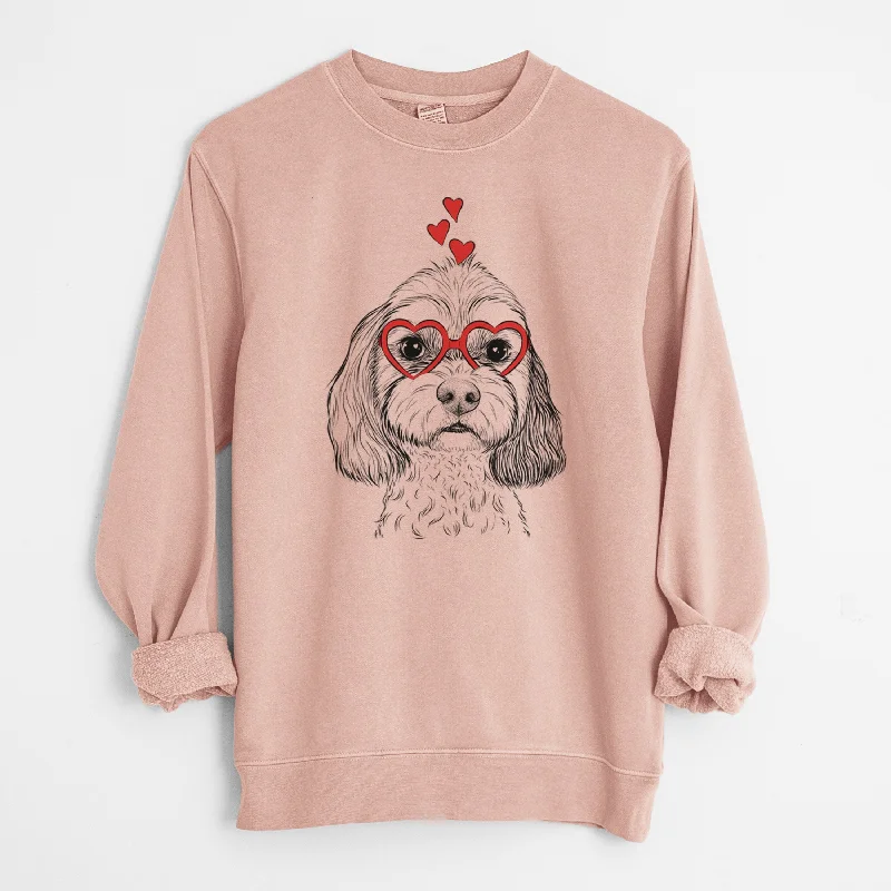 urban activewear hoodieValentine Jasper Diggins the Cavapoo - Unisex Pigment Dyed Crew Sweatshirt