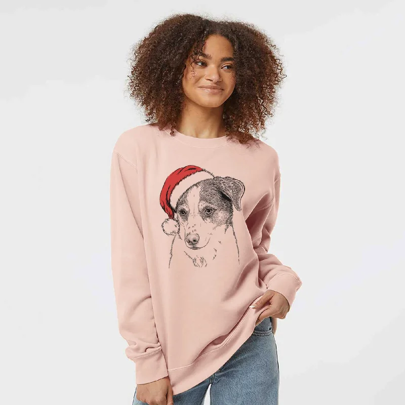 warm workout hoodieSanta Coco the Beagle Mix - Unisex Pigment Dyed Crew Sweatshirt