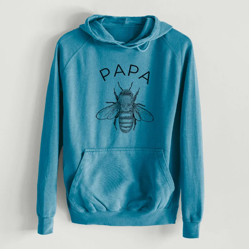 minimaPapa Bee  - Mid-Weight Unisex Vintage 100% Cotton Hoodie