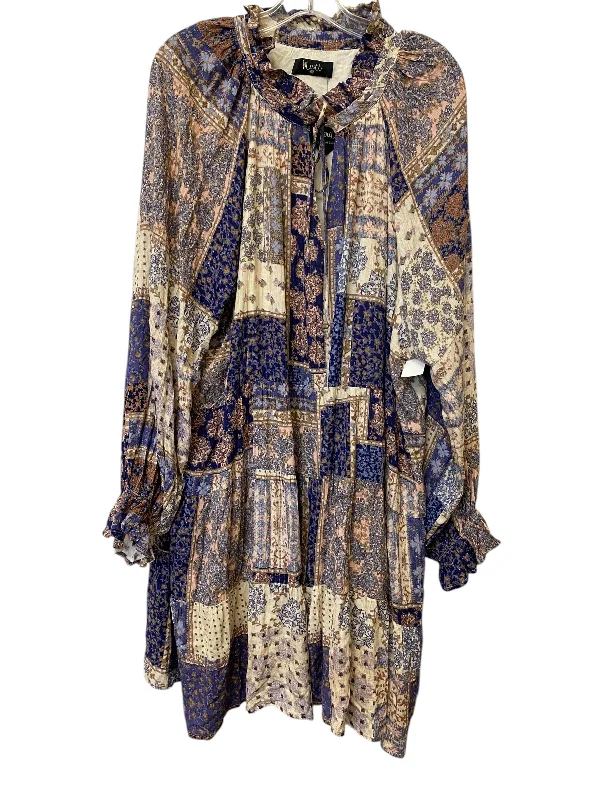 printed dressDress Casual Short By Clothes Mentor In Blue & Cream, Size: 3x