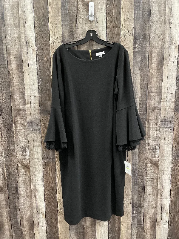 wrap-around dressDress Casual Midi By Calvin Klein In Black, Size: 18