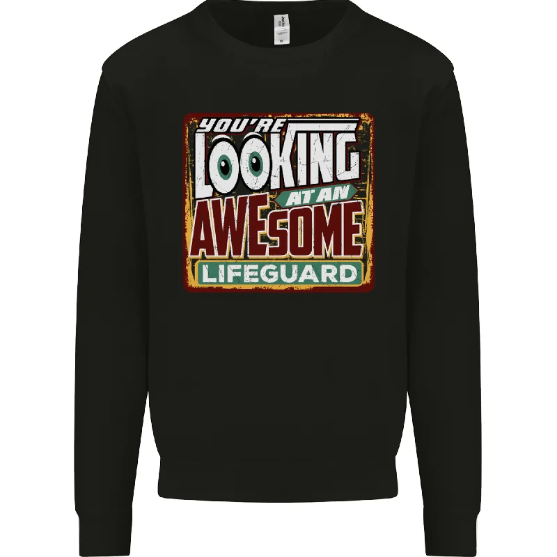 performance gym sweatshirtAn Awesome Lifeguard Mens Sweatshirt Jumper