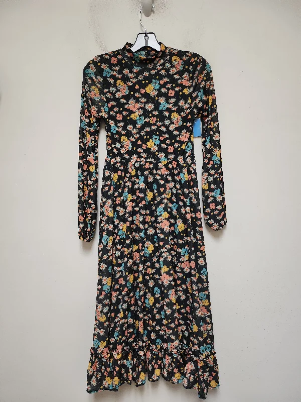 ruffle dressDress Casual Maxi By Nasty Gal In Floral Print, Size: Xs