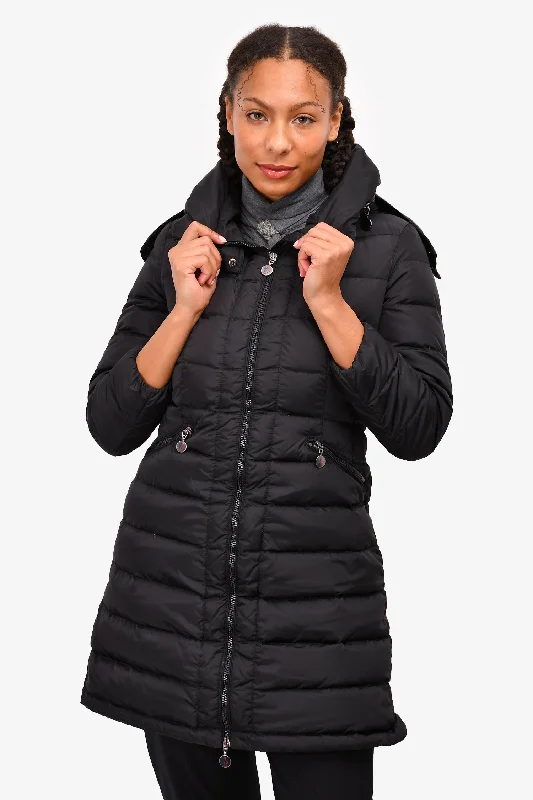 relaxed winter jacketMoncler Black Down Puffer Jacket Size 1