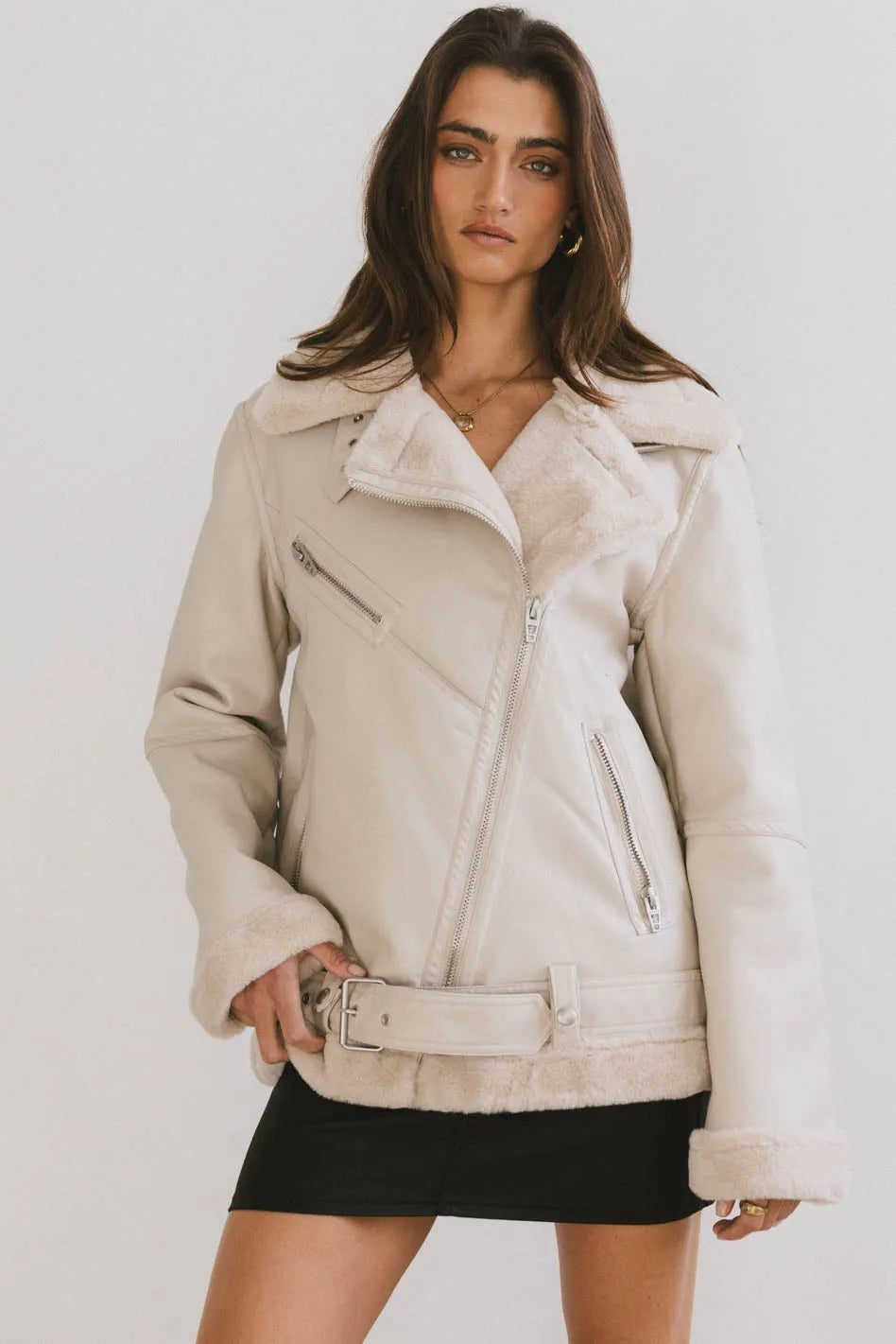 long-sleeve coatBlank NYC Downtown Love Vegan Jacket - FINAL SALE