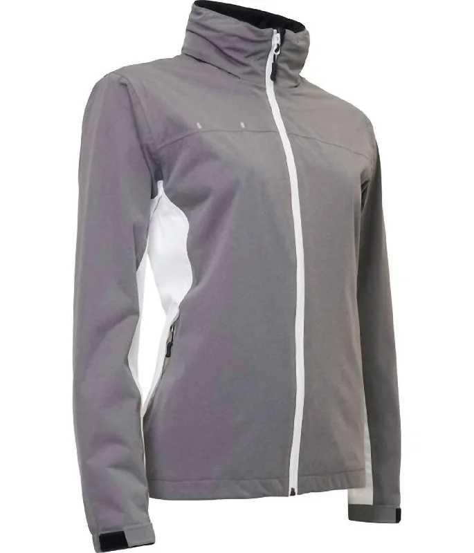 Women Swinley Rain Jacket In Grey Melange