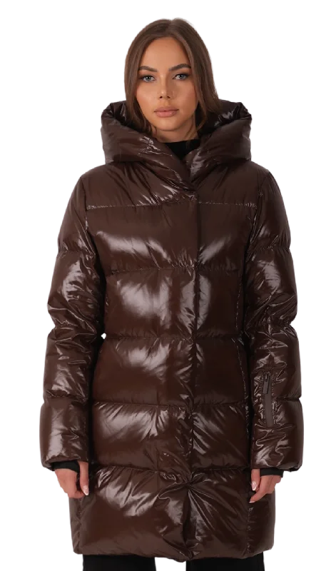 relaxed winter jacketMIDTOWN | Chocolate Lustrous