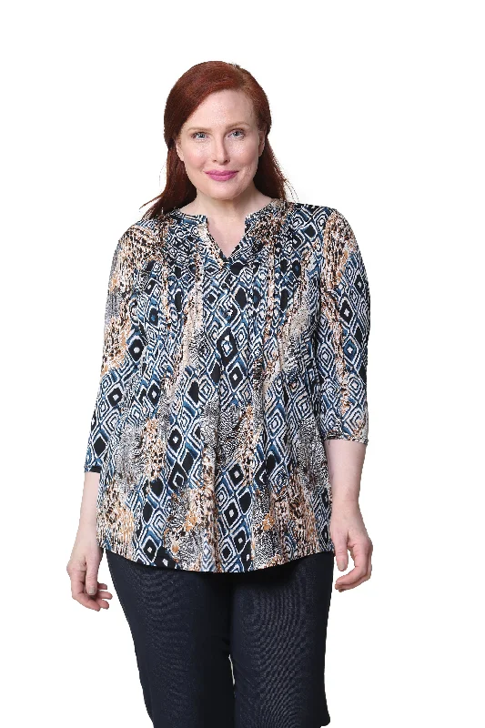 statement dressPlus Size La Cera Malabar Batik Print Tunic