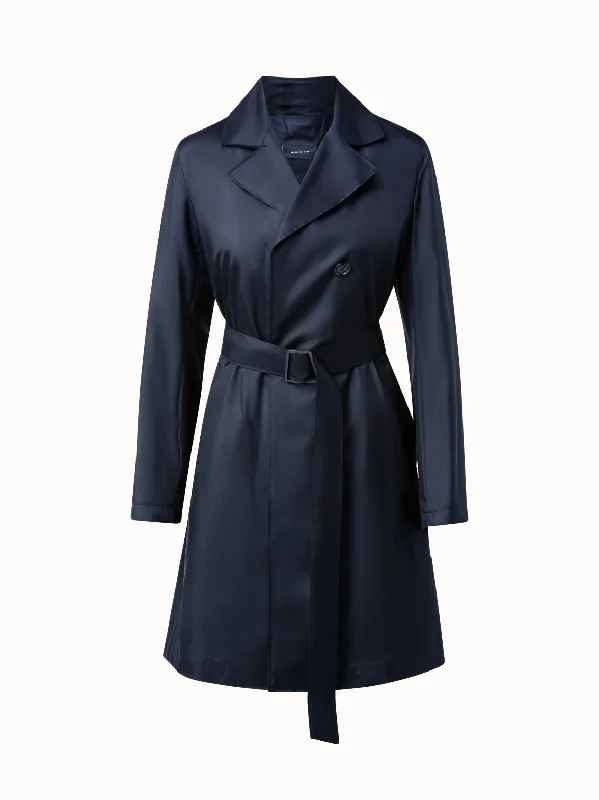 cold weather jacketSilk Taffeta Trench Coat