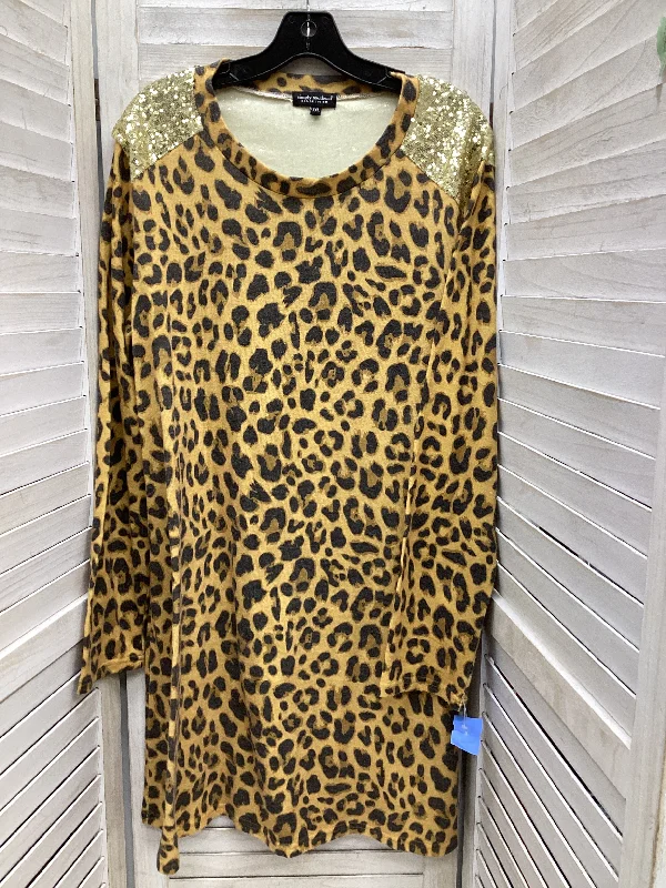 velvet dressDress Casual Midi By Simply Southern In Animal Print, Size: Xxl