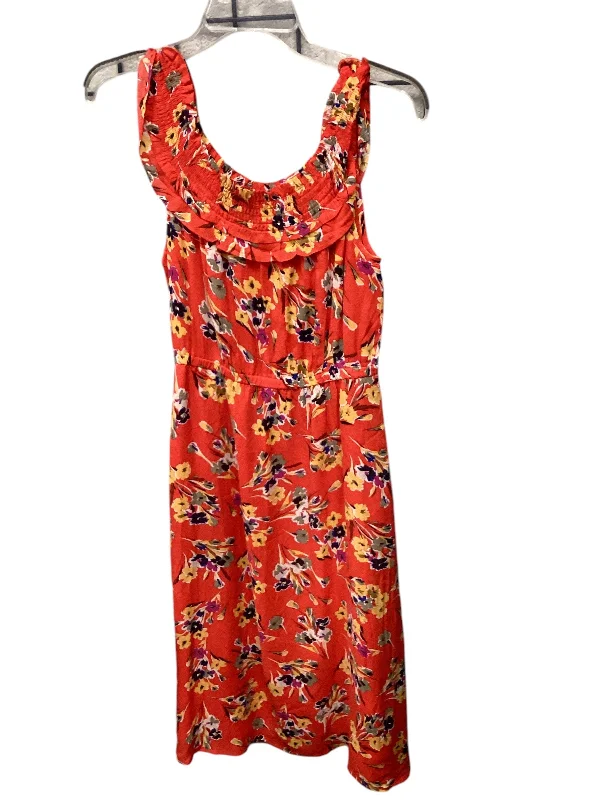 summer floral dressDress Casual Midi By Anthropologie In Orange, Size: 2