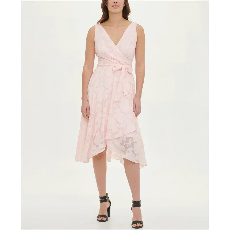 modern dressDKNY Womens Floral Tulip A-line Dress, Pink, 10