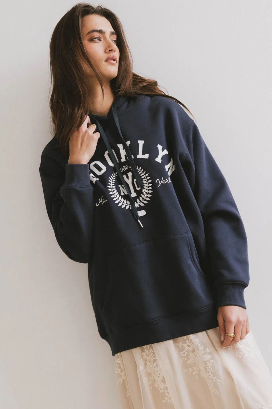 trendy casual outerwearBrooklyn New York Graphic Hoodie - FINAL SALE