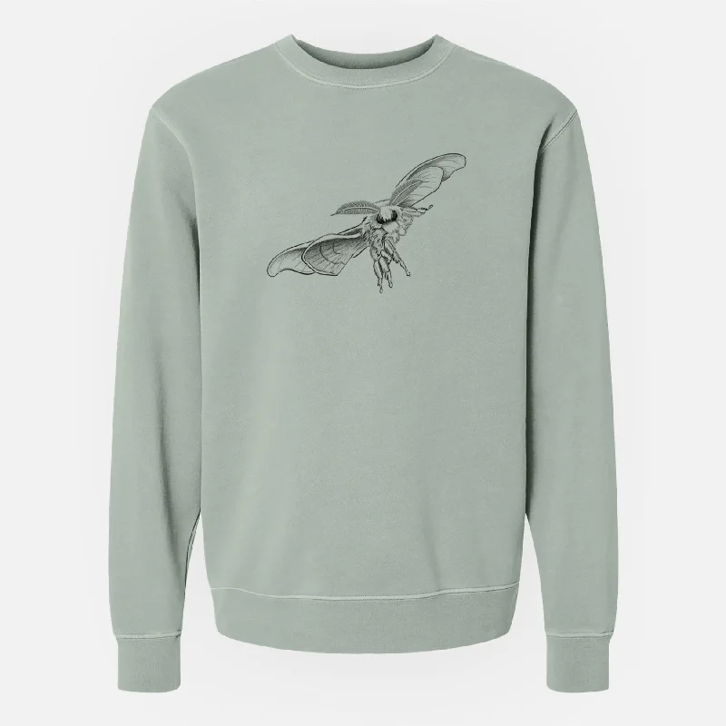 minimalistic workout hoodieDomestic Silk Moth - Bombyx mori - Unisex Pigment Dyed Crew Sweatshirt