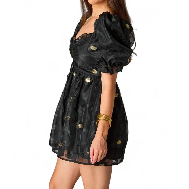 flowy evening dressBuddylove - Colby Puff Sleeve Mini Dress