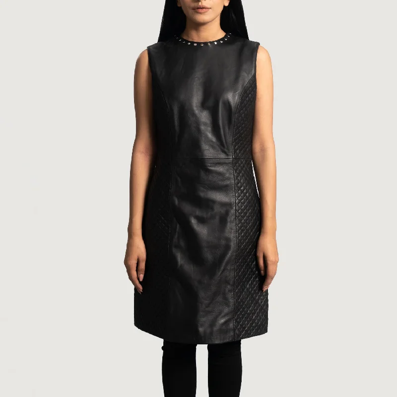 padded puffer coatWomen's Sleeveless Black Real Leather Trench Long Overcoat