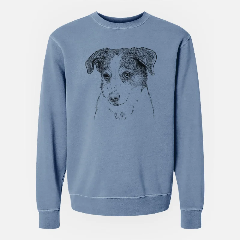 fitness lifestyle hoodieBare Coco the Beagle Mix - Unisex Pigment Dyed Crew Sweatshirt