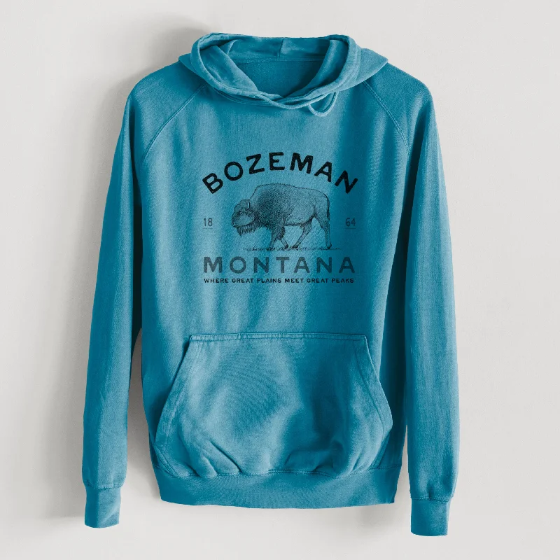 functional sports hoodieBozeman Montana Bison  - Mid-Weight Unisex Vintage 100% Cotton Hoodie