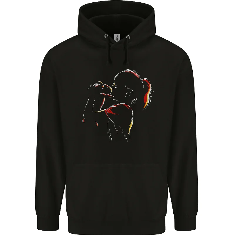 sports hoodieA Girl With Her Guinea Pig Mens 80% Cotton Hoodie