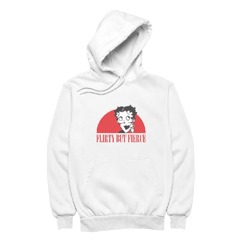 sporty hoodieBetty Boop Confident Flirty But Fierce Women's Hooded Sweatshirt