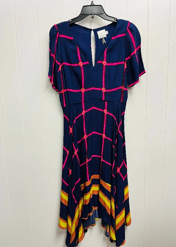 comfy dressDress Work By Anthropologie In Blue & Pink, Size: 2