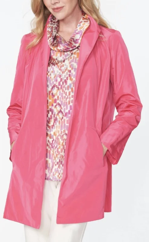 Swing Coat In Pink