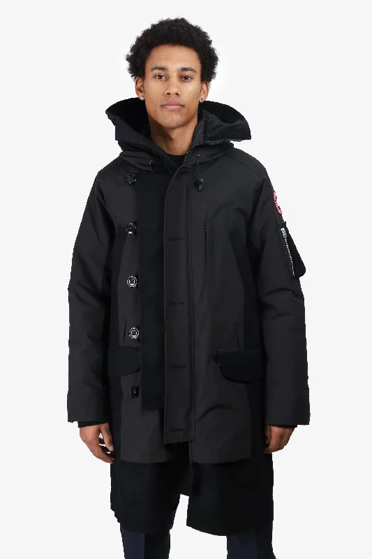 outdoor coatCanada Goose X Sacai Black Parka Size M Mens