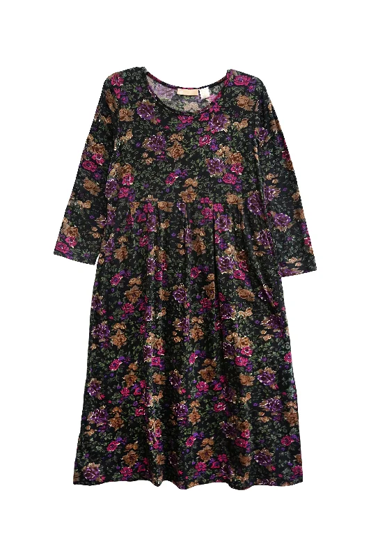 velvet dressLa Cera Cotton Knit Jersey Floral Printed Dress