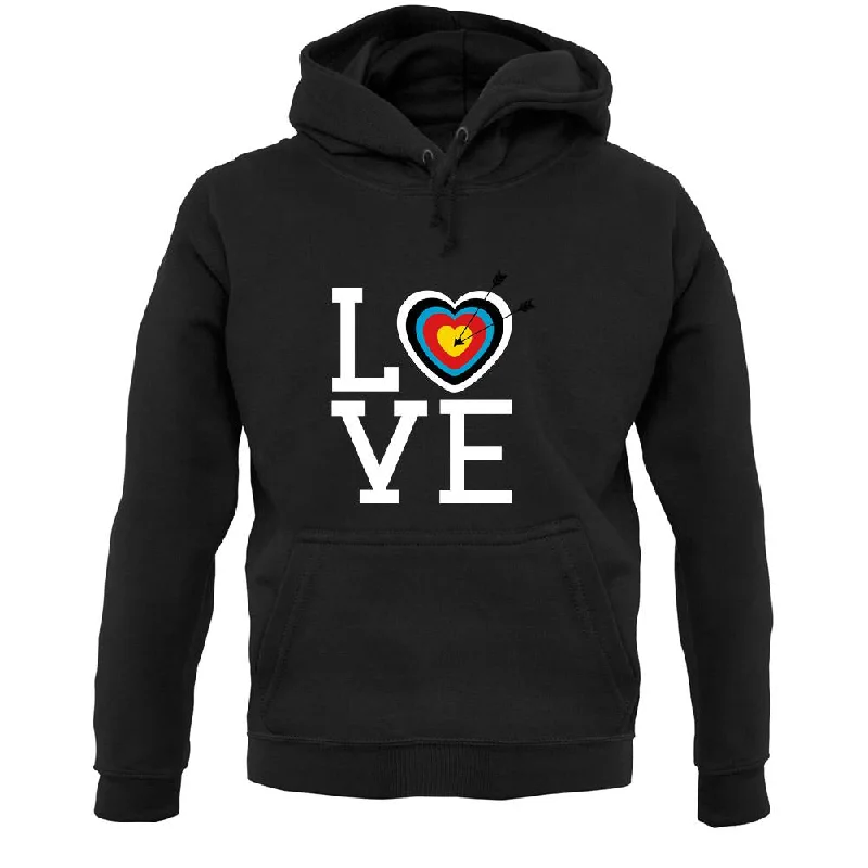 comfortable hooded sweatshirtLove Archery Unisex Hoodie