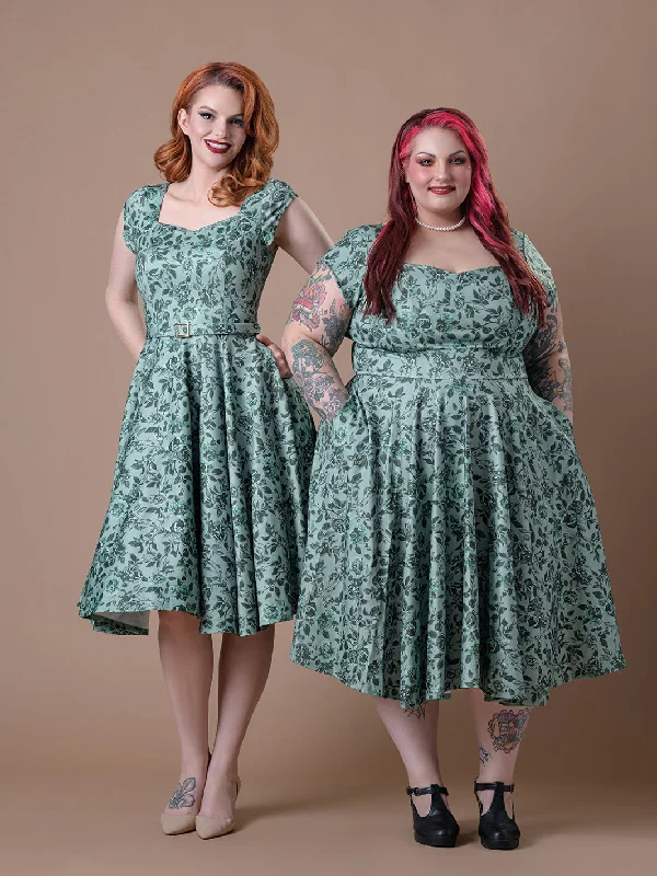 wrap dressCosmopolitan Swing Dress- Vintage Green Floral