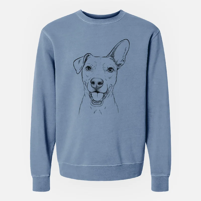 urban workout sweatshirtBare Radar the Pitbull Mix - Unisex Pigment Dyed Crew Sweatshirt