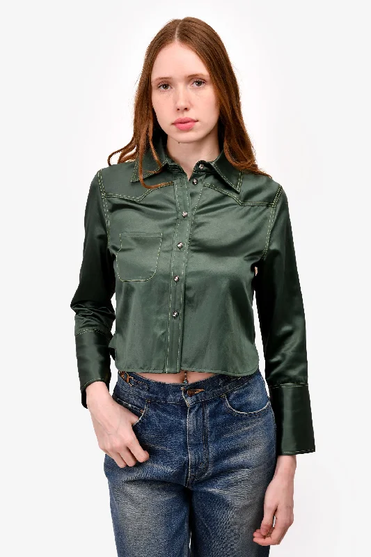 classic jacketAcne Studios 2018 Green Crystal Embellished 'Rebecca Chinz' Jacket Size 38