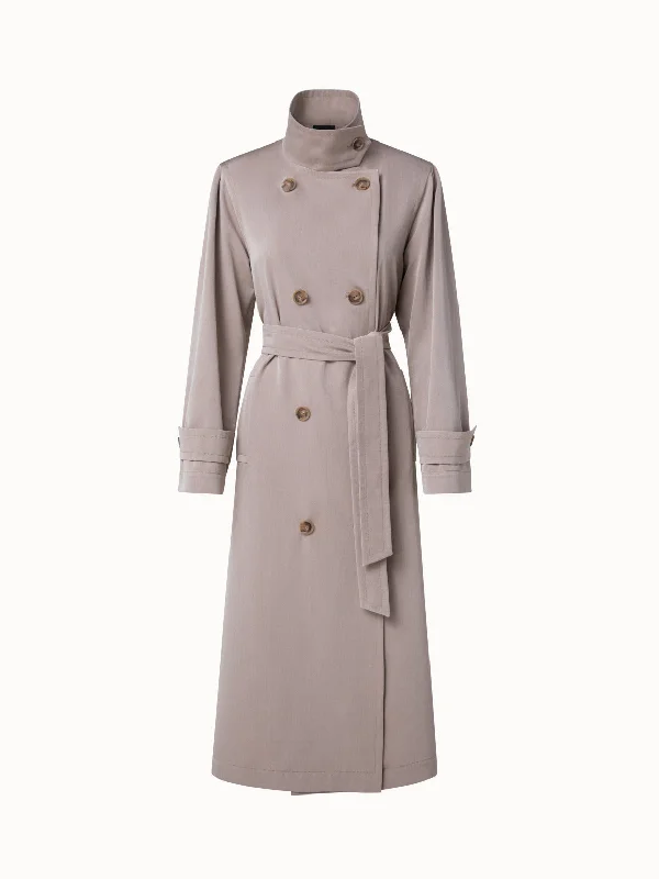 urban street coatCotton Silk Gabardine Trenchcoat