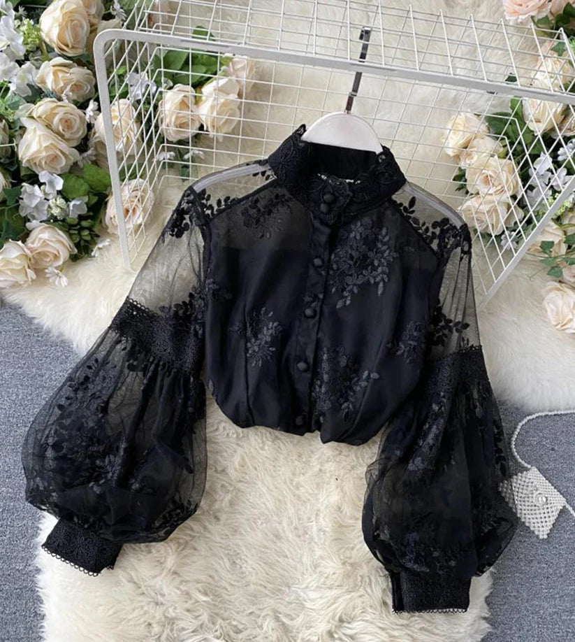 functional coatStylish lace long sleeve tops        S2531