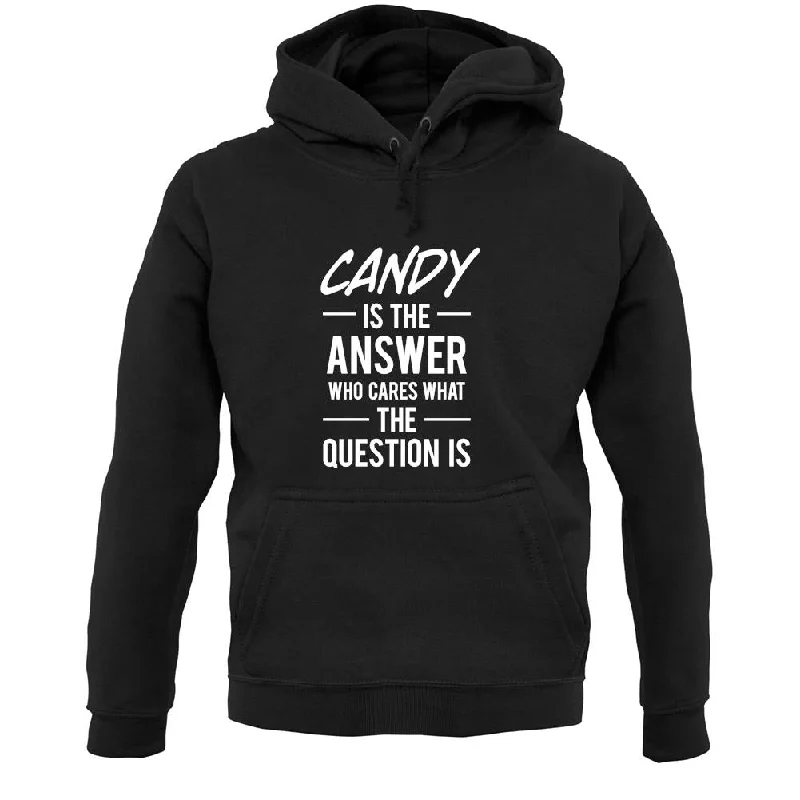 casual fit hoodieCandy Is The Answer Unisex Hoodie