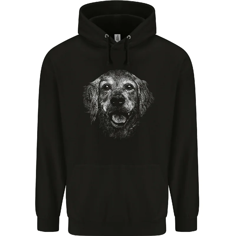 oversized hoodieA Golden Retriever Face Mens 80% Cotton Hoodie