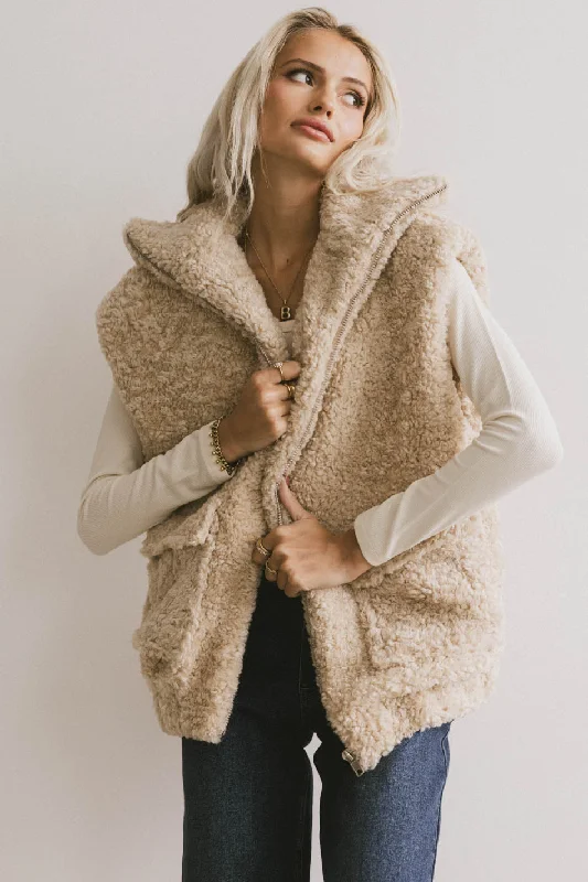 oversized trench coatMelodie Sherpa Fleece Vest