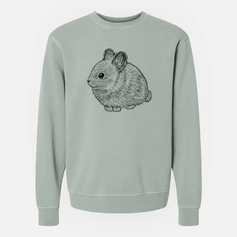 fashionable workout wearColumbia Basin Pygmy Rabbit - Unisex Pigment Dyed Crew Sweatshirt