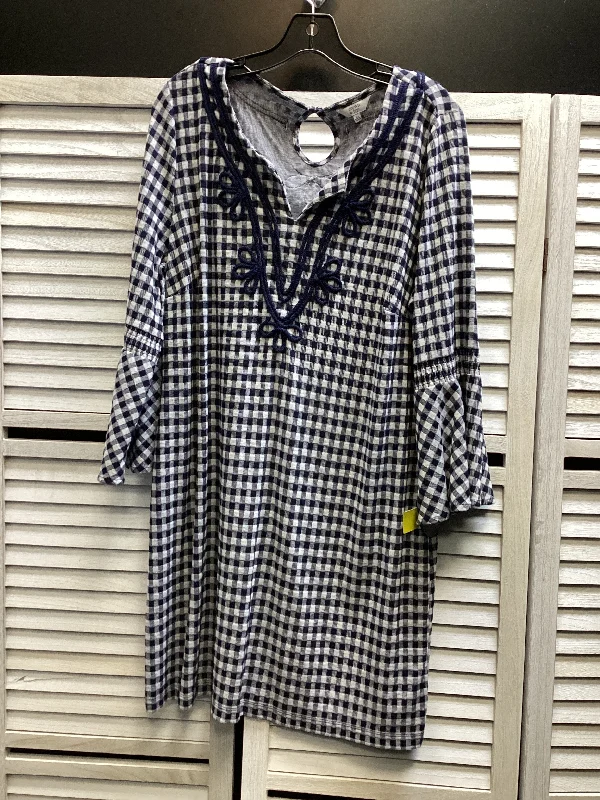 oversized dressDress Casual Midi By Crown And Ivy In Checkered Pattern, Size: Xl