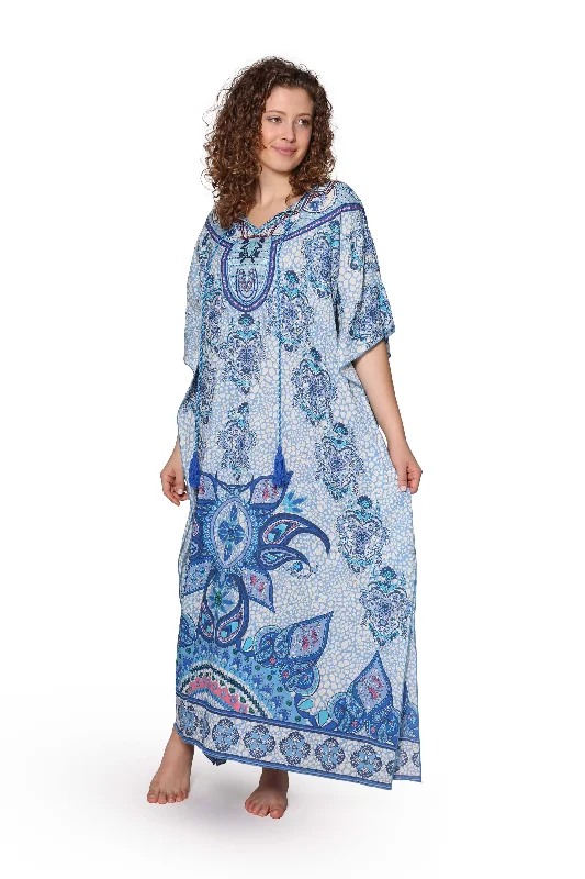 party dress100% Cotton Paisley Print Caftan