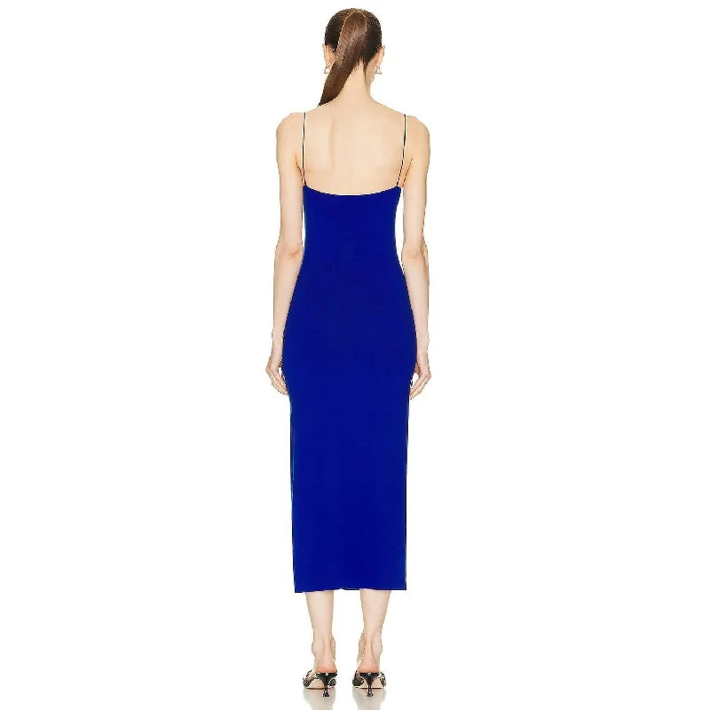 chic shift dressEnza Costa - Italian Viscose Strappy Side Slit Maxi Dress